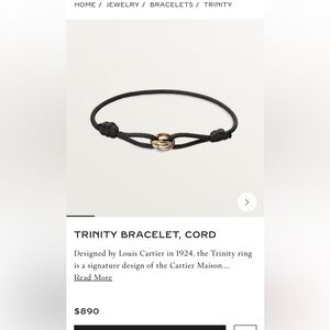 Authentic Cartier 
Trintiy Bracelet Cord